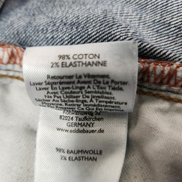 Eddie Bauer Relaxed Fit Straight Leg Jeans Size 32x32 Medium Wash Stretch - Picture 10 of 12